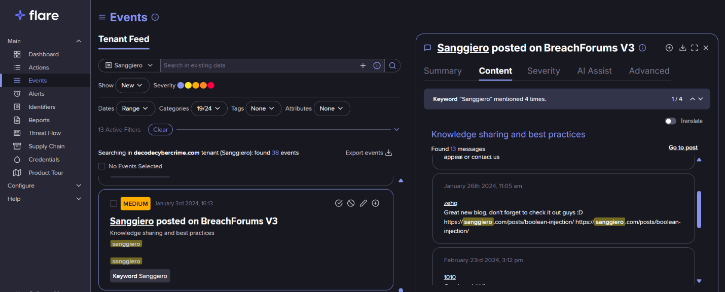Cybercrime Profile – Sanggiero